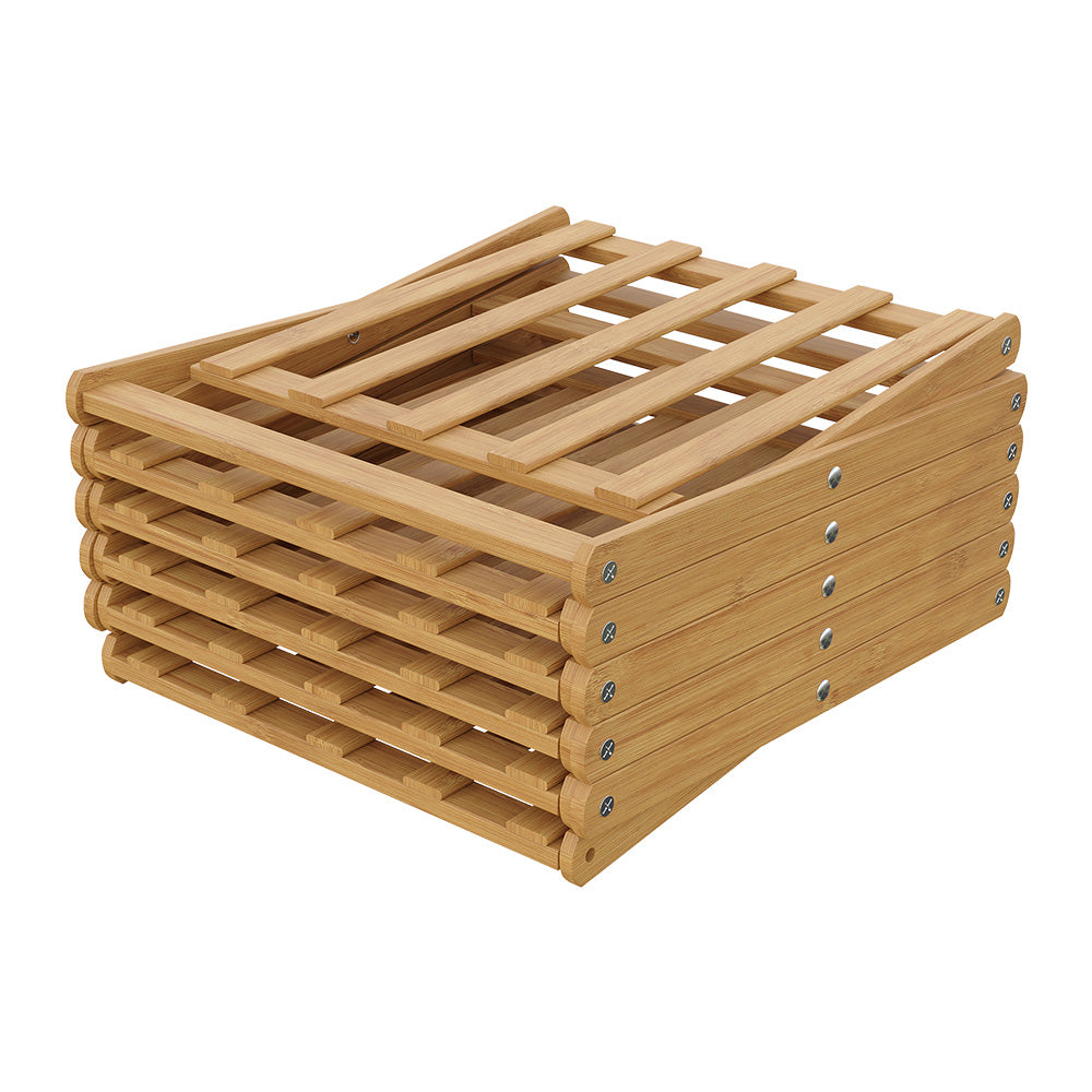 6-Tier Bamboo Folding Shoe Rack