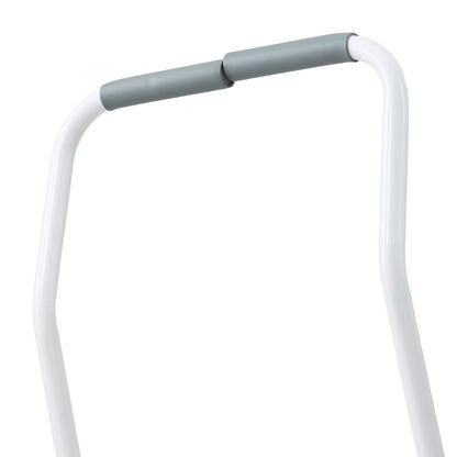 White‑Grey Step Climber Machine with Curved Grey Handrails