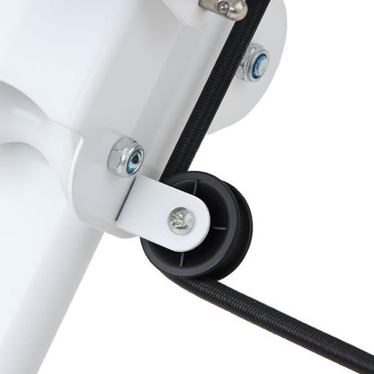 White‑Grey Step Climber Machine with Curved Grey Handrails