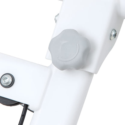 White‑Grey Step Climber Machine with Curved Grey Handrails