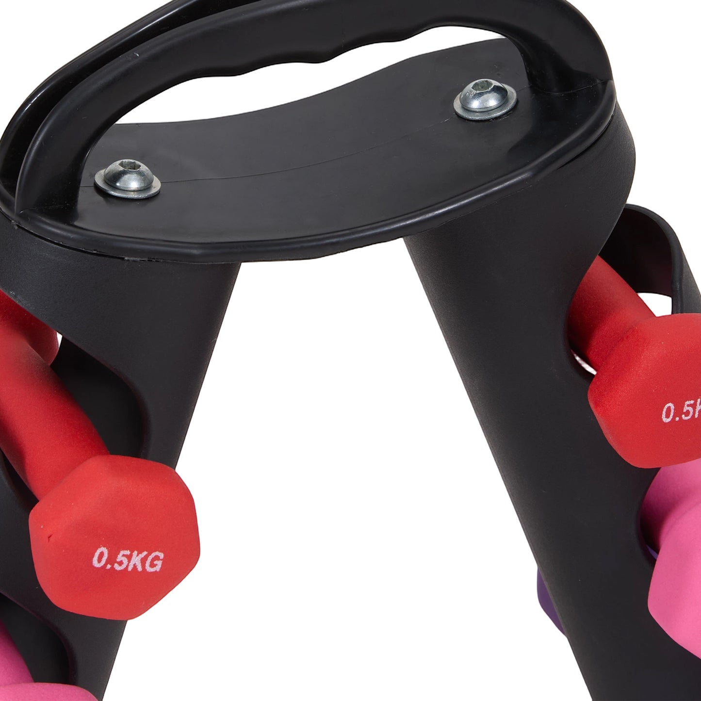Portable 6‑Piece Dumbbell Set with Rotating Stand