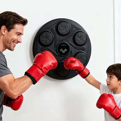 Wall-Mounted Adjustable Music Boxing Machine with LED Lights