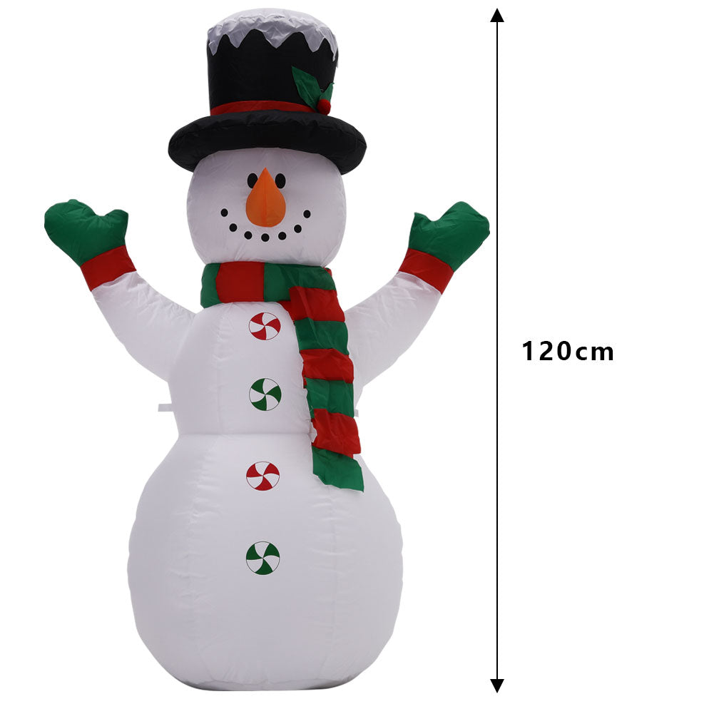 Inflatable Snowman Christmas Yard Decoration with LED