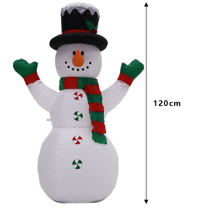 Inflatable Snowman Christmas Yard Decoration with LED