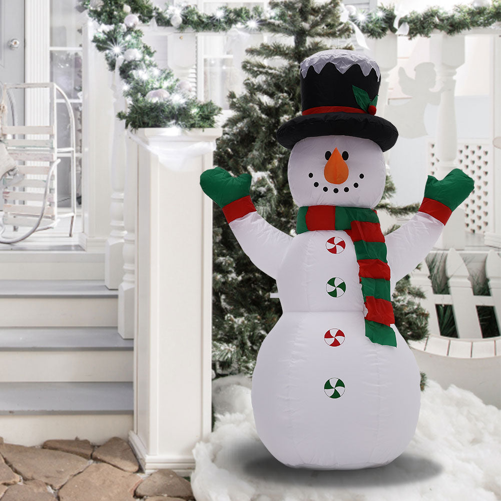 Inflatable Snowman Christmas Yard Decoration with LED