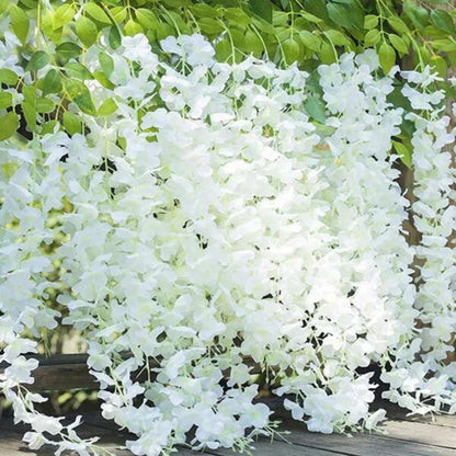 12pcs Artificial Purple Wisteria Hanging Vines