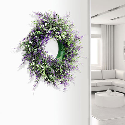 Round Artificial Lavender Flower Wreath