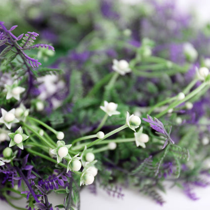 Round Artificial Lavender Flower Wreath