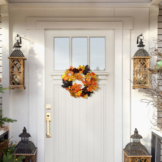 Realistic Halloween Decoration Wreath with LED Lights
