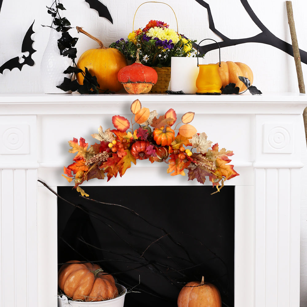 Halloween Artificial Autumn Maple Leaves Swag