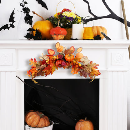 Halloween Artificial Autumn Maple Leaves Swag