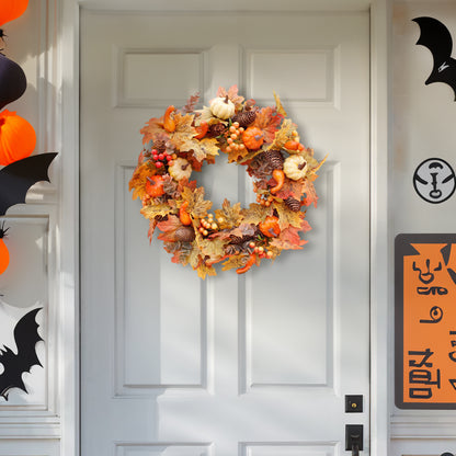 Artificial Wreath for Halloween Thanksgiving Decor