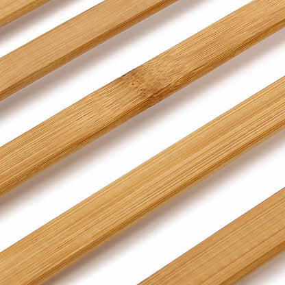 3-Tier Foldable Wooden Ladder Shelf Natural