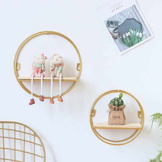 Gold Wall Hanging Storage and Display Decorative Shelf