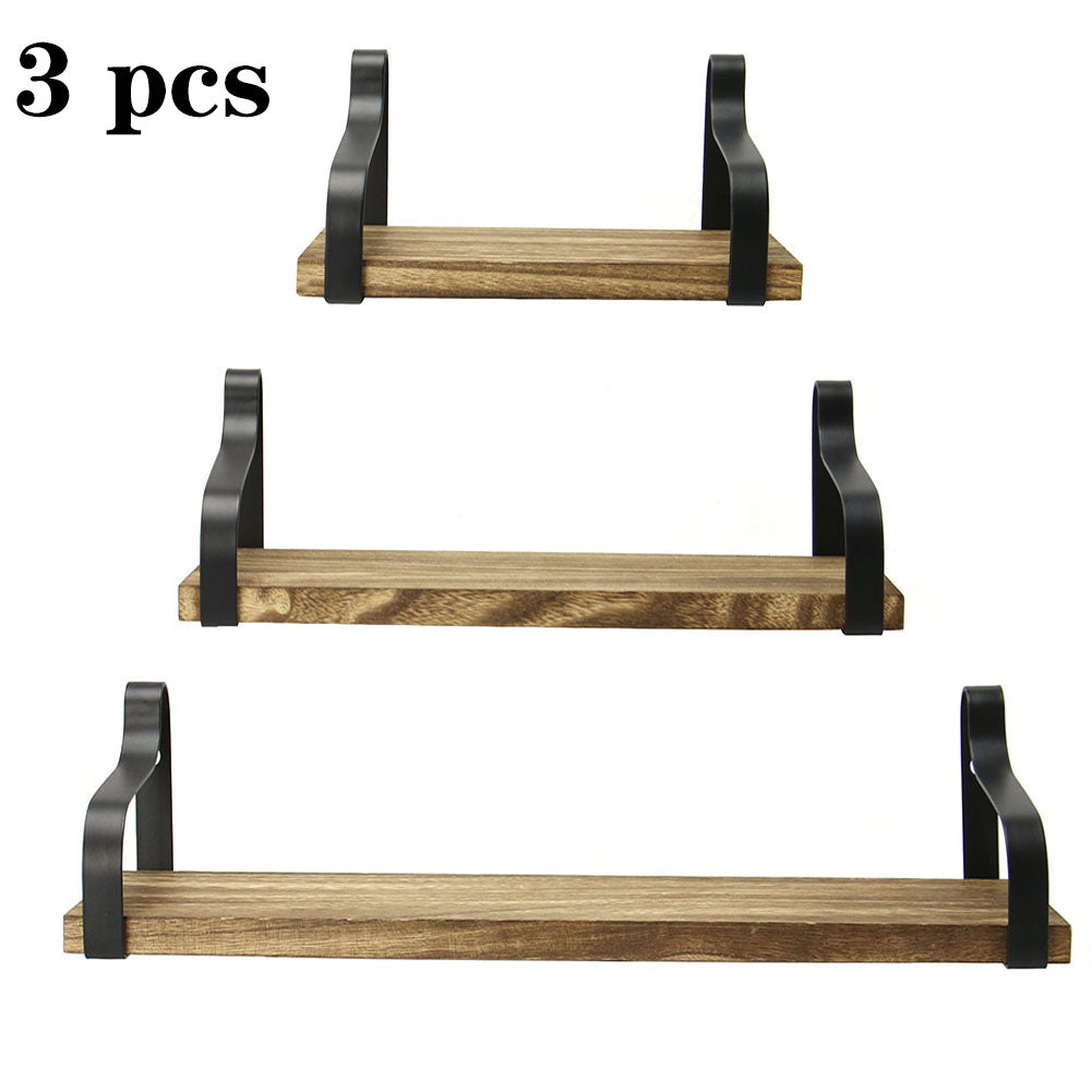 3Pcs Rustic Metal Wood Floating Shelf Brackets