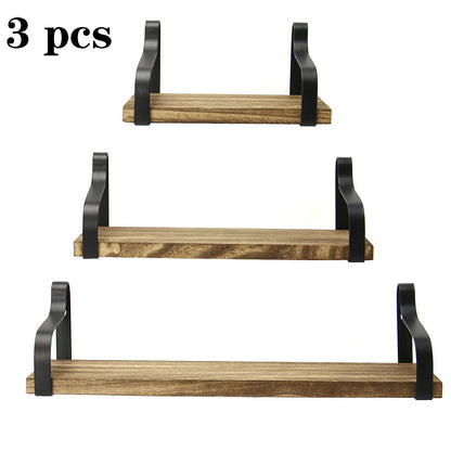 3Pcs Rustic Metal Wood Floating Shelf Brackets