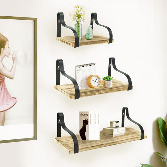 3Pcs Rustic Metal Wood Floating Shelf Brackets