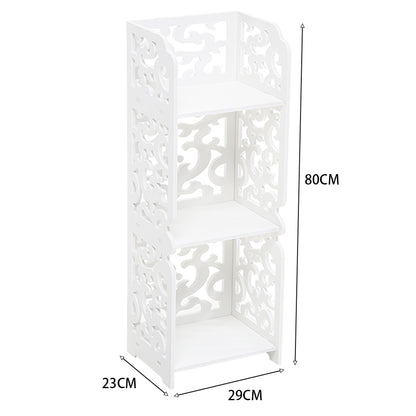 Rustic Small White Storage Display Shelving Unit