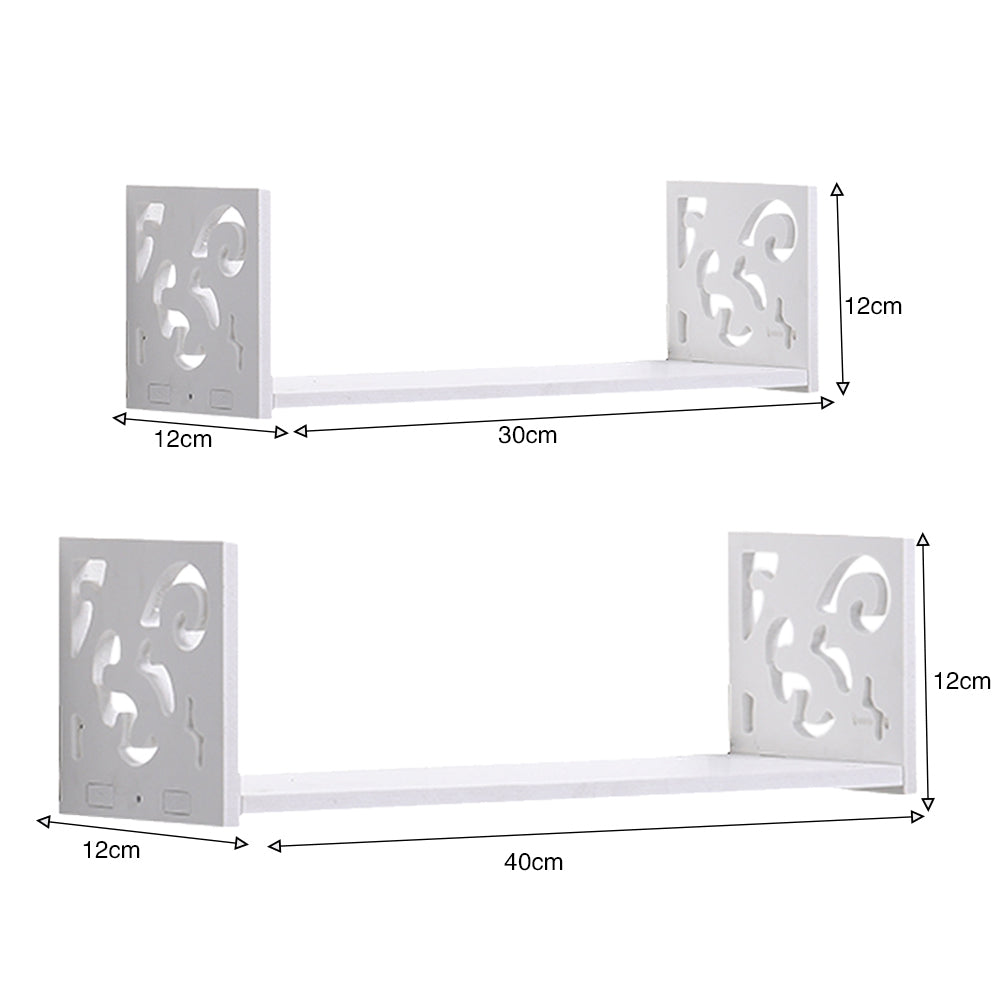 Modern Set of 2 U-Shaped Wall Floating Shelves