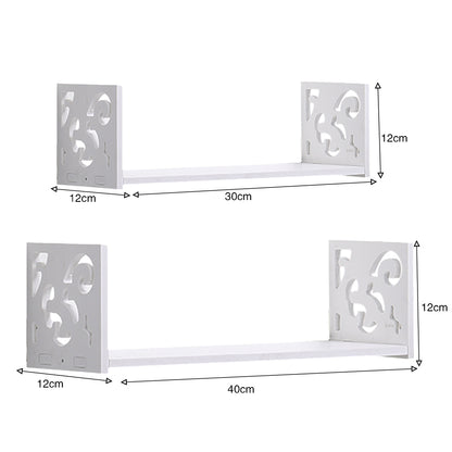 Modern Set of 2 U-Shaped Wall Floating Shelves