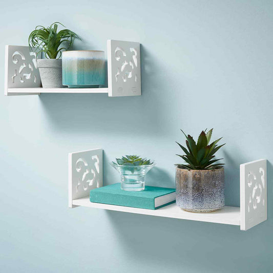 Modern Set of 2 U-Shaped Wall Floating Shelves