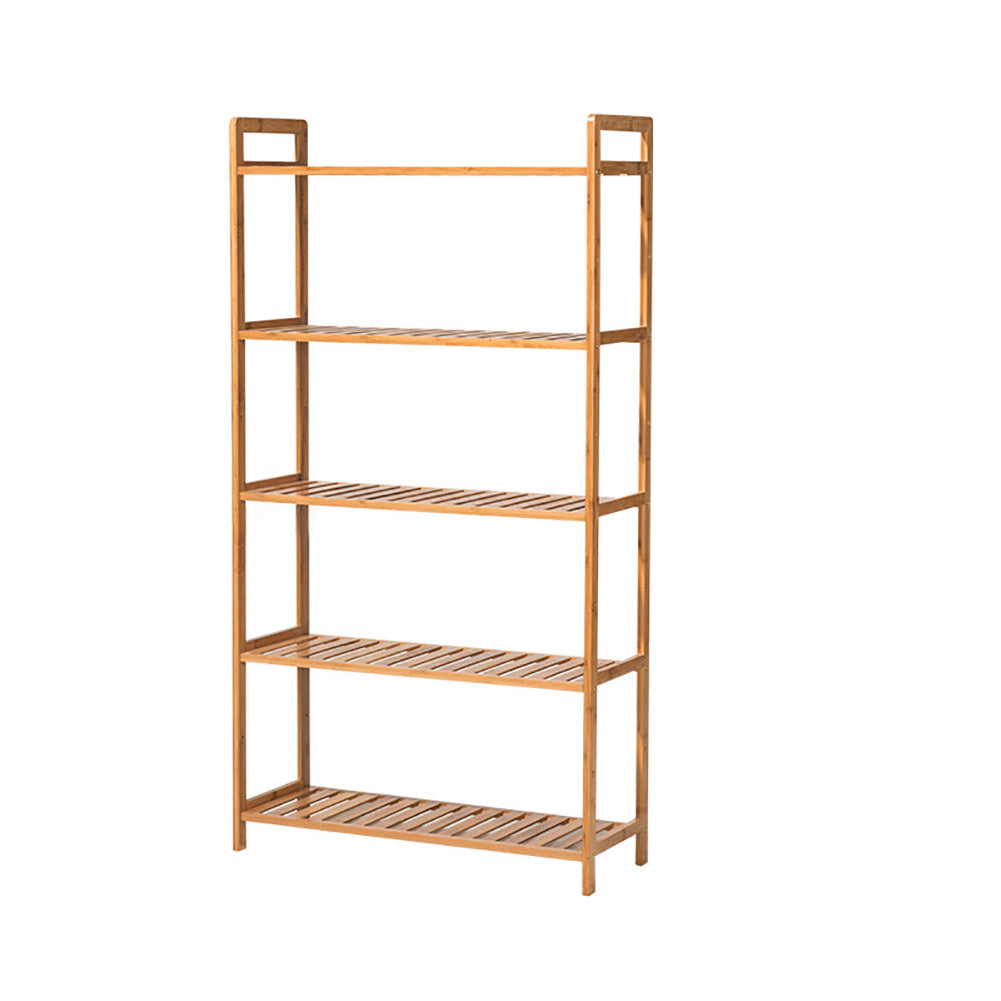 Tiered Bamboo Wood Book Storage Shel