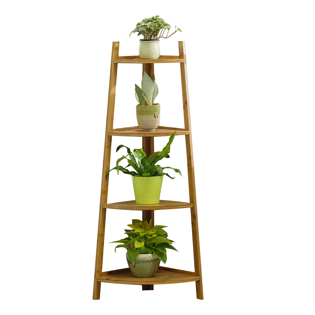 4-Tier Modern Corner Ladder Shelf for Plant Display