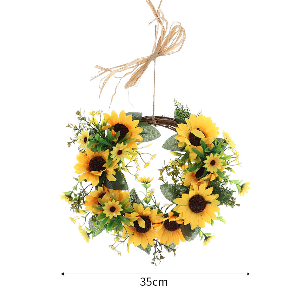 Artificial Sunflower Wreath Hanging Garland for Wedding Decoration