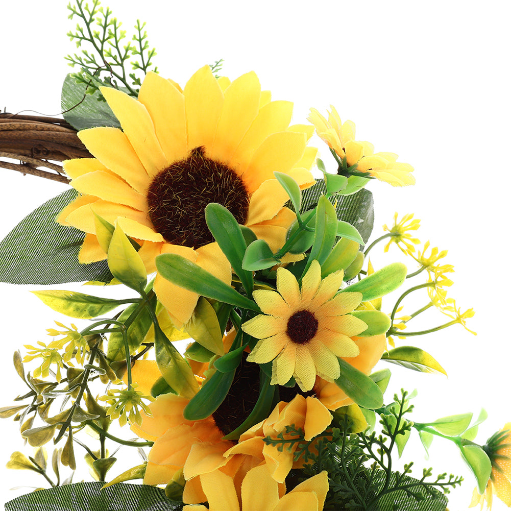 Artificial Sunflower Wreath Hanging Garland for Wedding Decoration