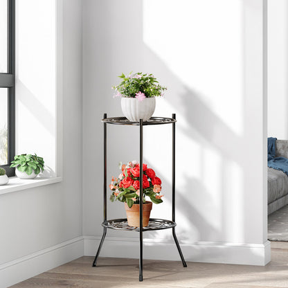 Vintage 2 Tier Metal Plant Display Stand