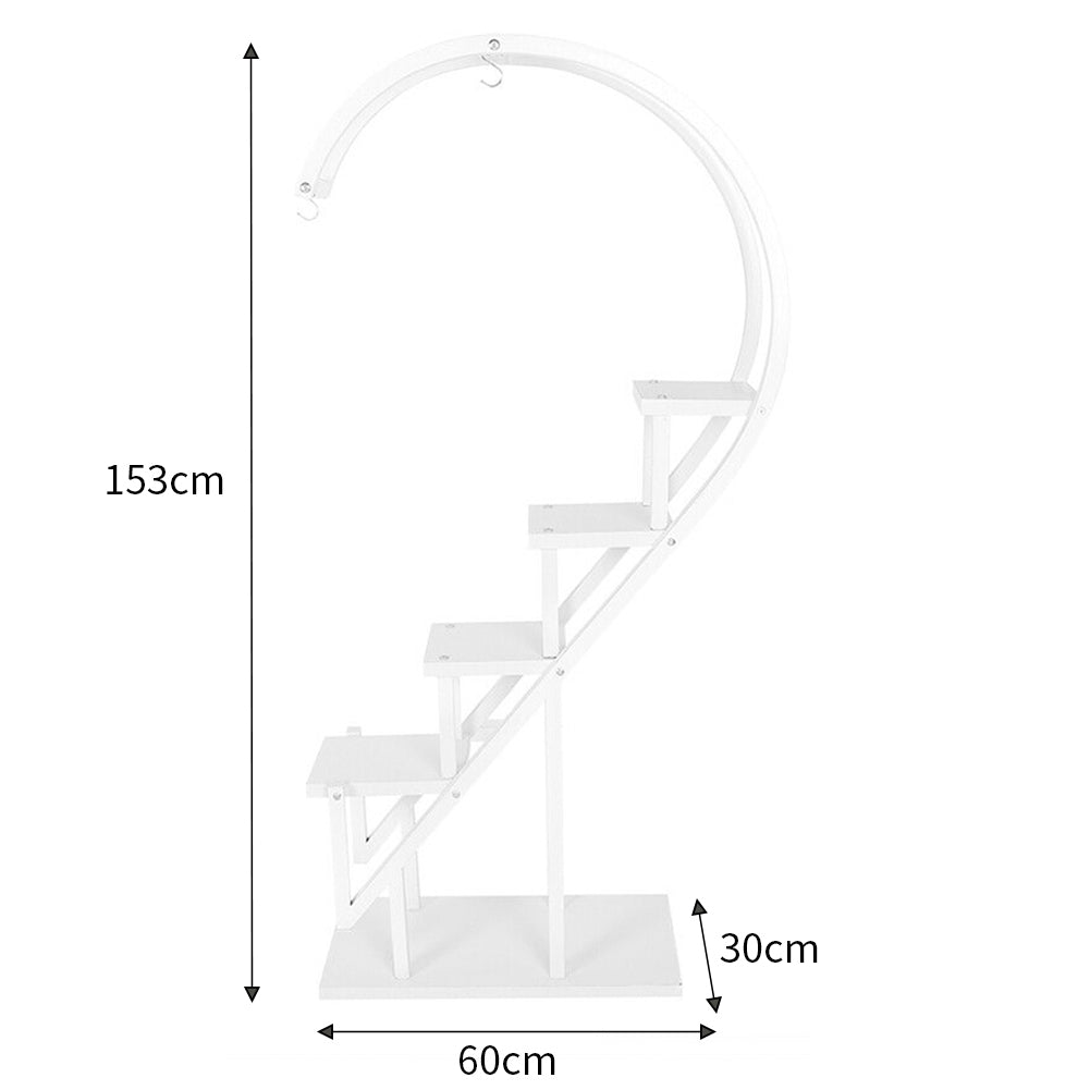 Curved 4-Tier Plant Stand Bonsai Display Shelf