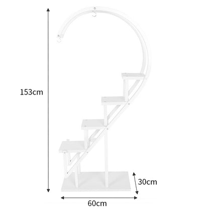 Curved 4-Tier Plant Stand Bonsai Display Shelf