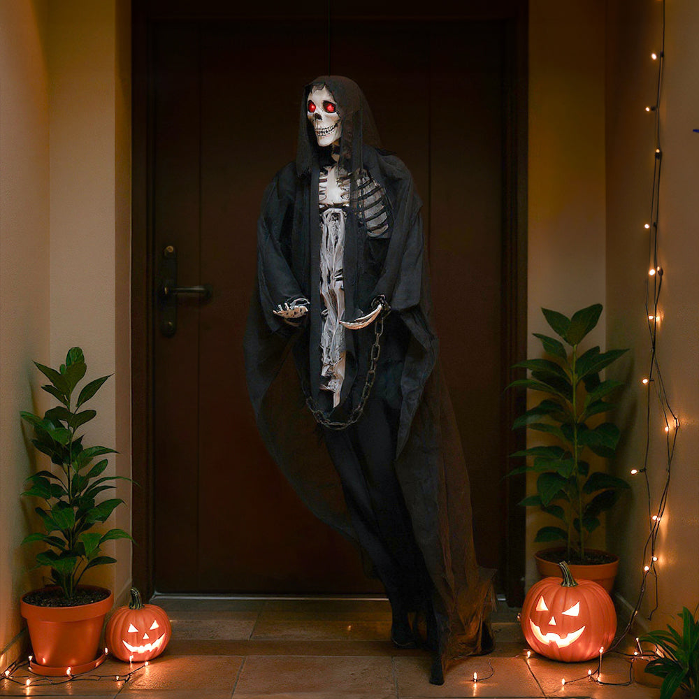 Motion Activated Hanging Skeleton Ghost for Halloween