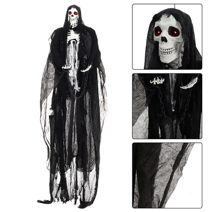 Motion Activated Hanging Skeleton Ghost for Halloween