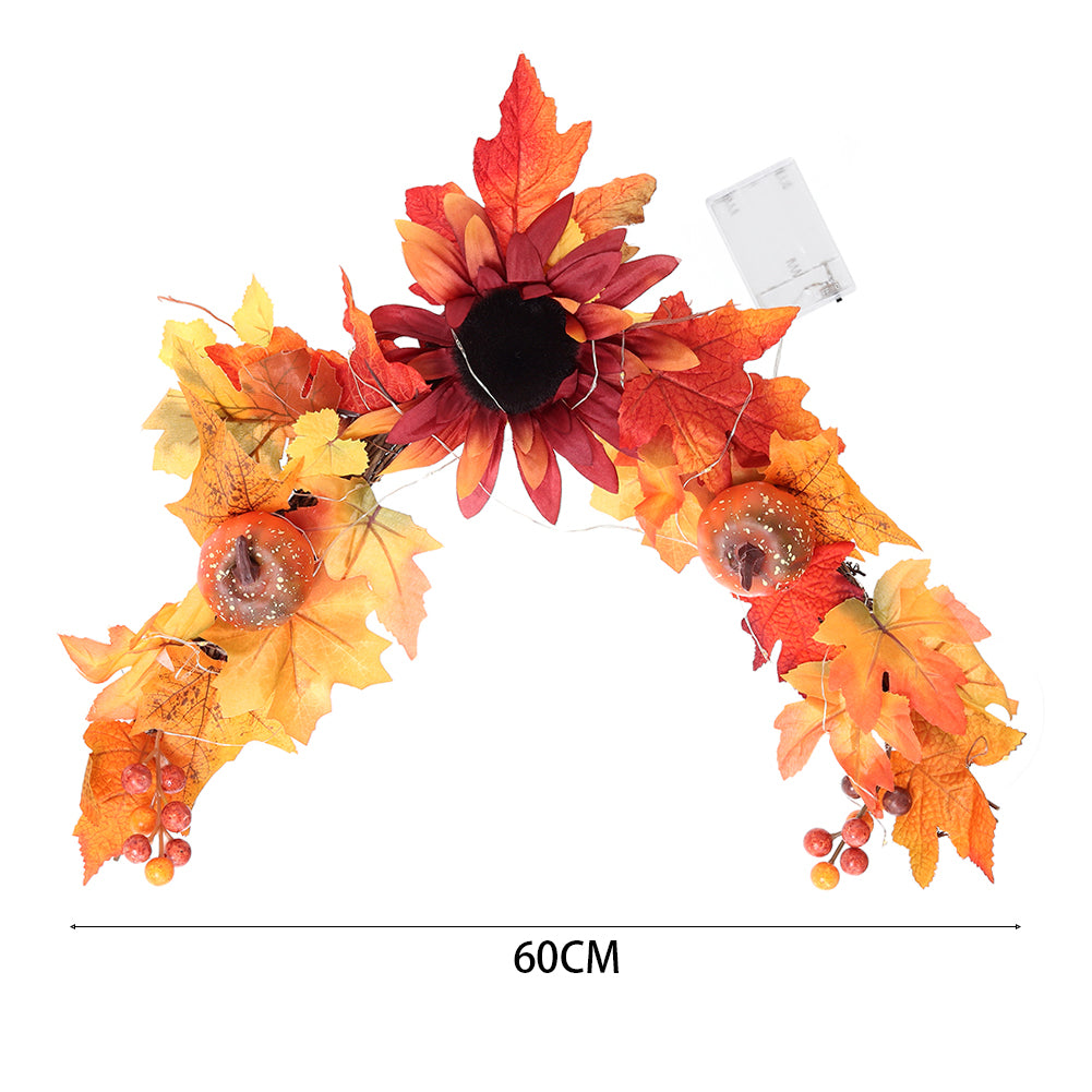 Maple Leaves Door Pendant Artificial Sunflower Floral Swag
