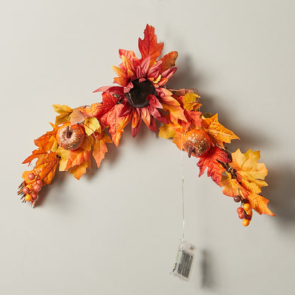 Maple Leaves Door Pendant Artificial Sunflower Floral Swag
