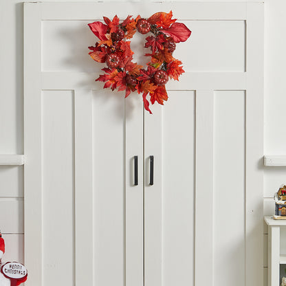 Fall Maple Leaf Pumpkin Wreath Artificial Wreath Front Door Decoration