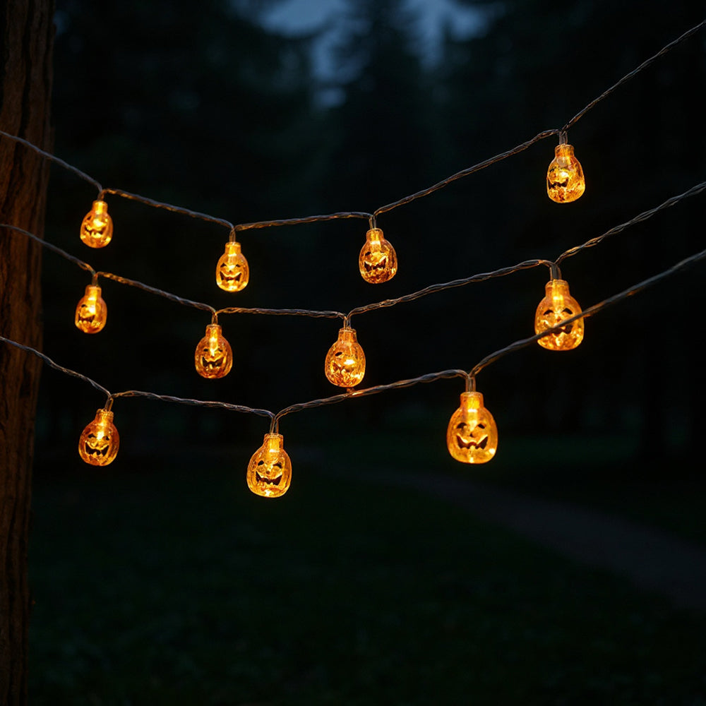 Halloween Decorative Pumpkin LED String Lights Battery Operated
