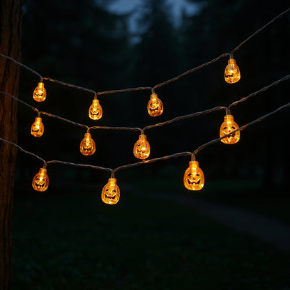 Halloween Decorative Pumpkin LED String Lights Battery Operated