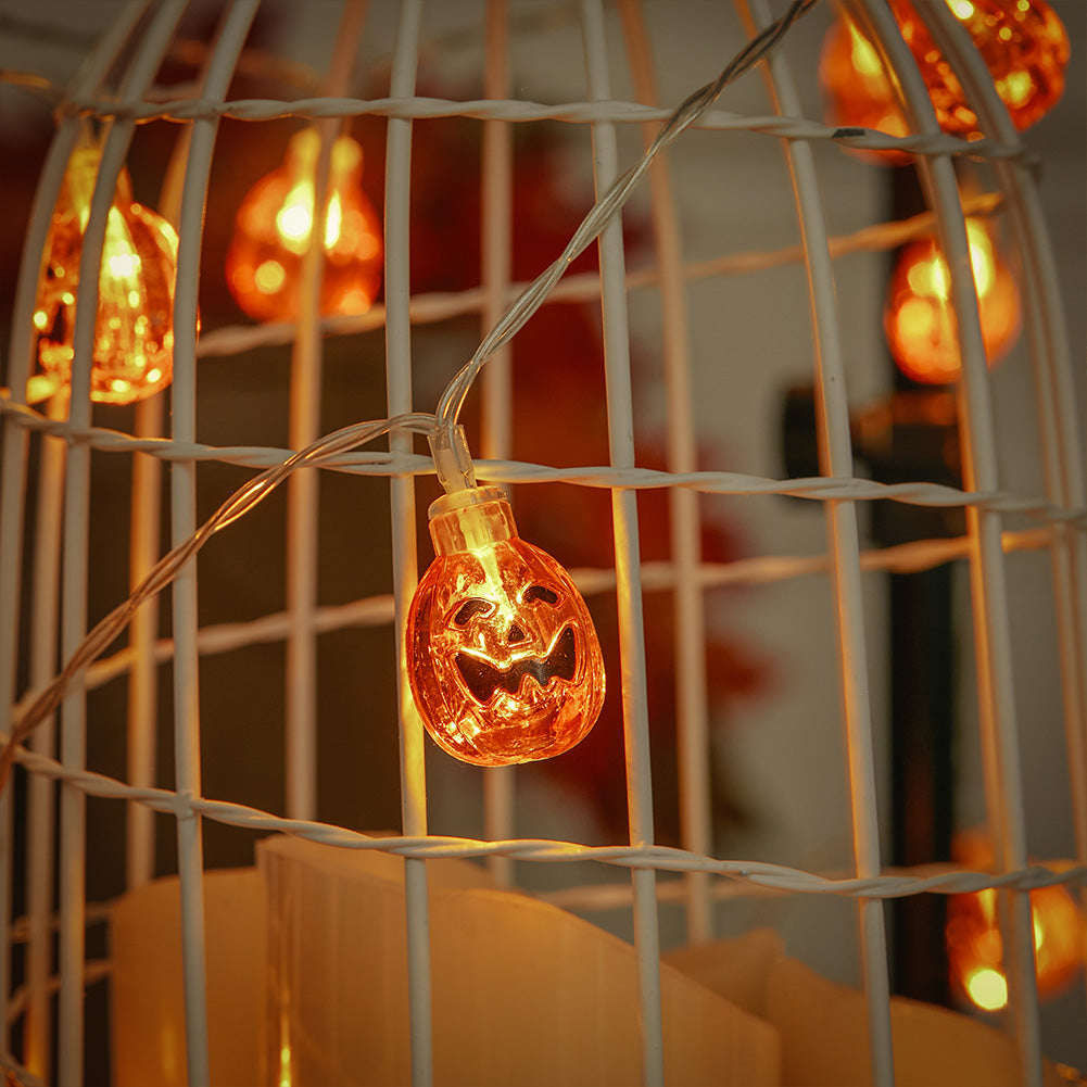 Halloween Decorative Pumpkin LED String Lights Battery Operated