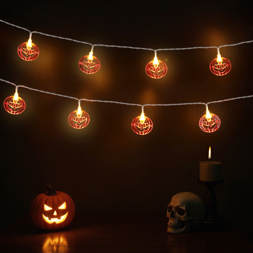 Halloween Smiley Pumpkin LED String Lights Party Decor