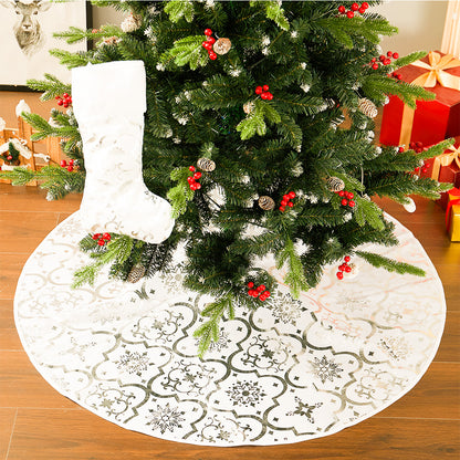 Round Shape Christmas Tree Base Skirt Xmas Ornament with Stocking