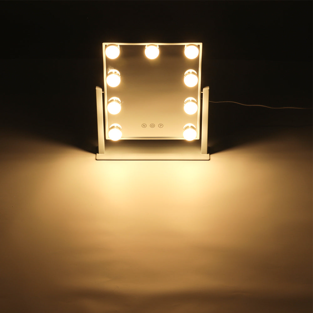 9 LED Bulbs Hollywood Vanity Mirror with 3 Colour Lighting Modes
