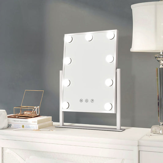 9 LED Bulbs Hollywood Vanity Mirror with 3 Colour Lighting Modes