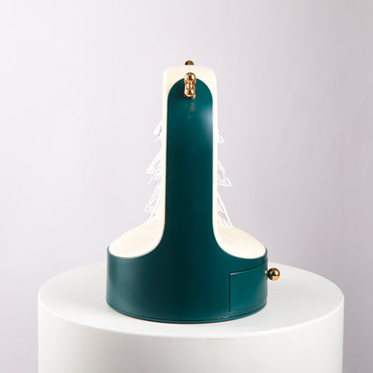 Christmas Tree Desktop Jewelry Display Holder with Drawer