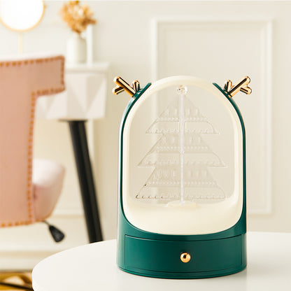 Christmas Tree Desktop Jewelry Display Holder with Drawer