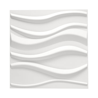 12 Pack PVC 3D Wave Wall Panels Decorative Tiles