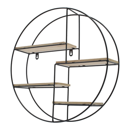 Modern Round Floating Decorative Wall Shelf