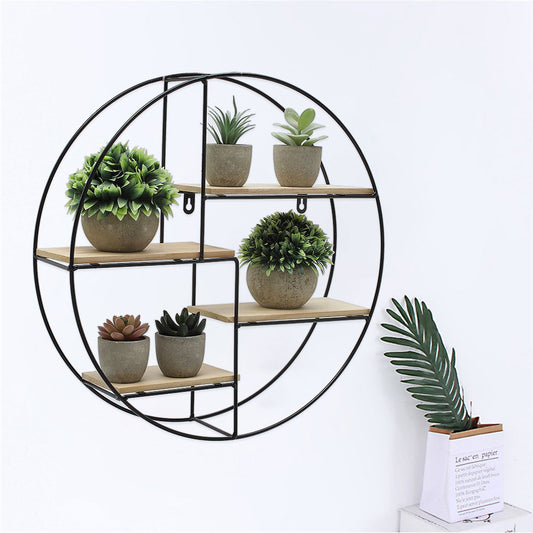 Modern Round Floating Decorative Wall Shelf