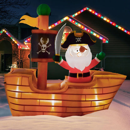 1.8M Inflatable Pirate Santa for Christmas Decoration